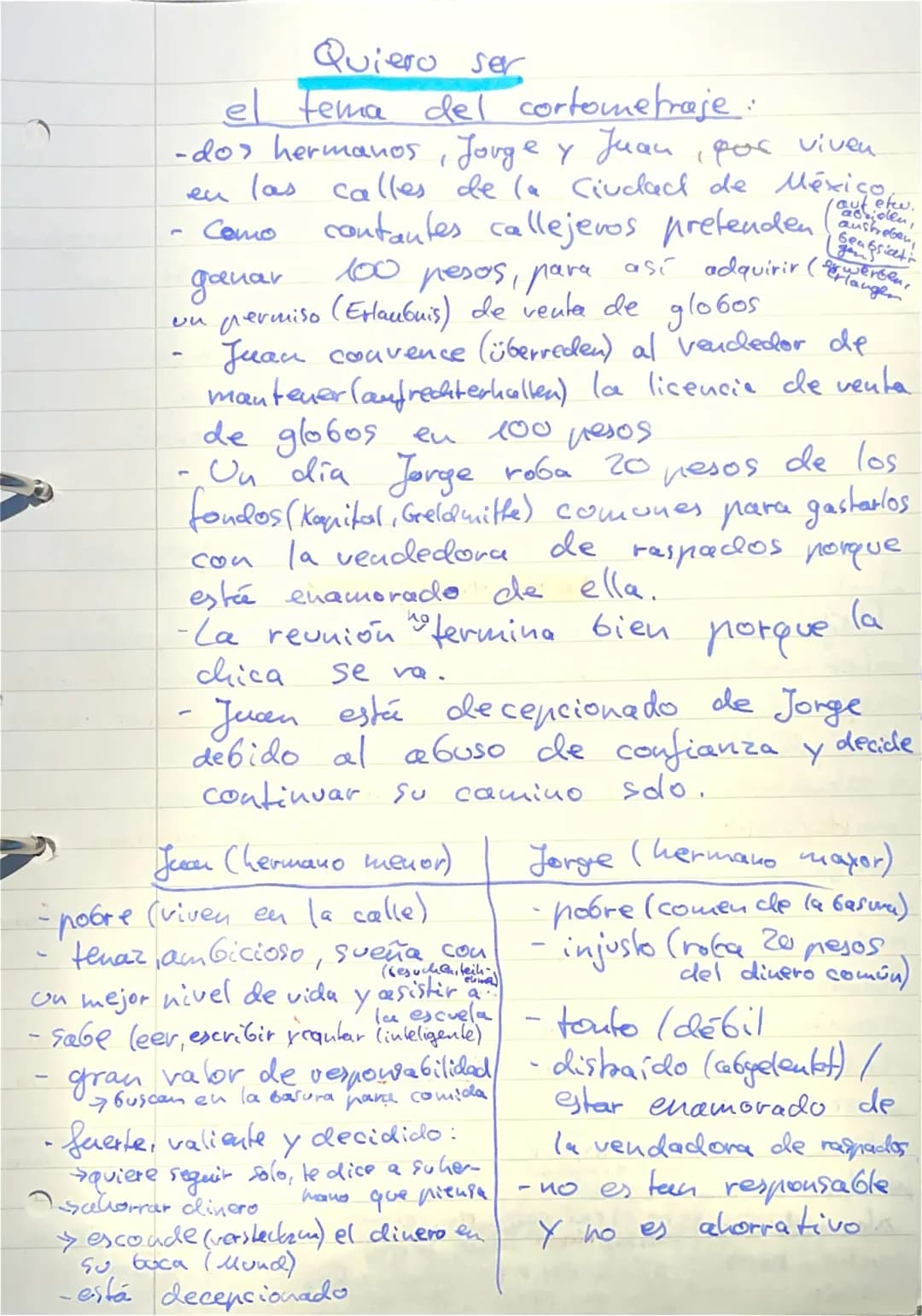 Quiero ser: Resumen, Película Completa y Material de Estudio