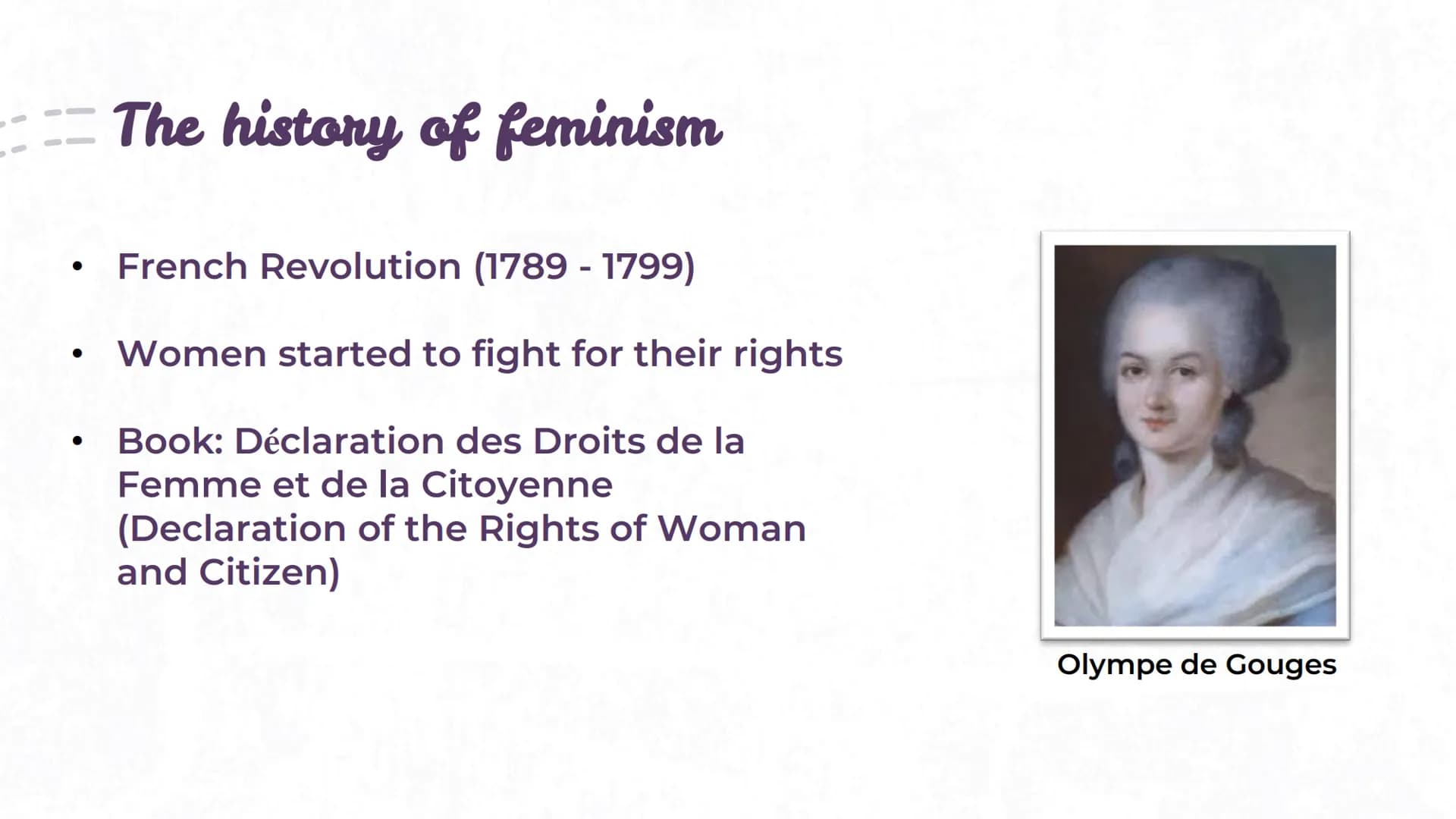 우
O+
The history of
feminism in the
United States
English presentation for the
communication exam
(Leonie | 10a | 2021/2022) English
Tuesday