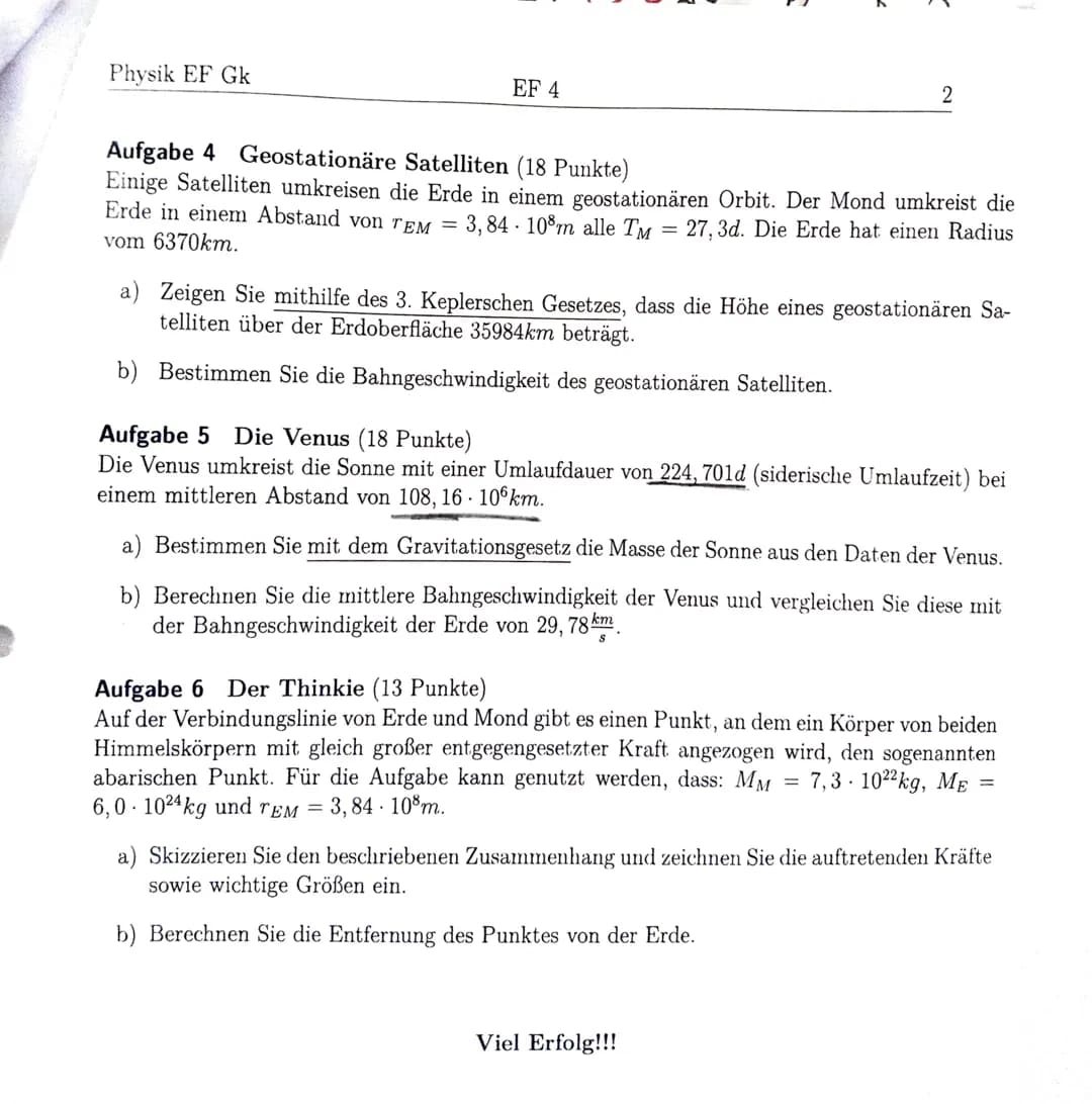 Physik
Klausur EF 2| 18/19
Thema:
Dynamik
Erlaubte Hilfsmittel:
Grafikfähiger Taschenrechner
Name:
Datum:
10.01.19
Bitte Beachten:
Formeln u