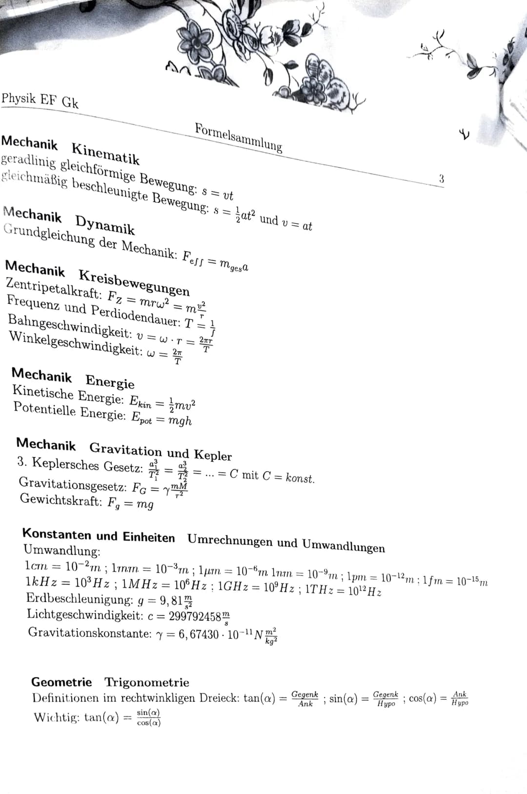 Physik
Klausur EF 2| 18/19
Thema:
Dynamik
Erlaubte Hilfsmittel:
Grafikfähiger Taschenrechner
Name:
Datum:
10.01.19
Bitte Beachten:
Formeln u