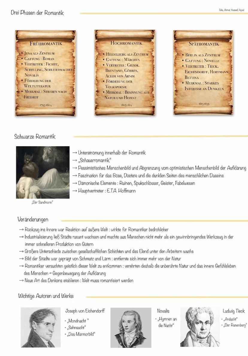 1795-1835
Epoche Romantik
Definition
„Der Begriff meinte ursprünglich, dass etwas wunderbar, abenteuerlich, erfunden sowie fantastisch war u