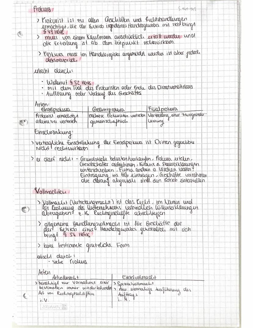 RECHTSFORMEN DER UNTERNEHMUNG
Handelsrechtliche Grundlagen:
Handelsgewerbe = Ein Gewerbebetrieb, weblier nach Art und
Umfang einer in Kaufmä