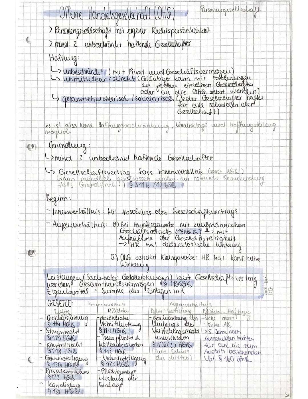 RECHTSFORMEN DER UNTERNEHMUNG
Handelsrechtliche Grundlagen:
Handelsgewerbe = Ein Gewerbebetrieb, weblier nach Art und
Umfang einer in Kaufmä