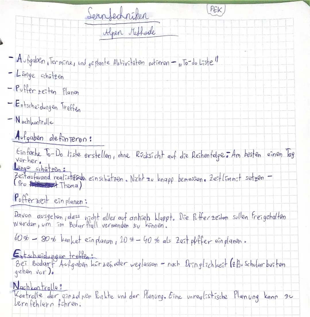 Lernmethoden/Lerntechniken