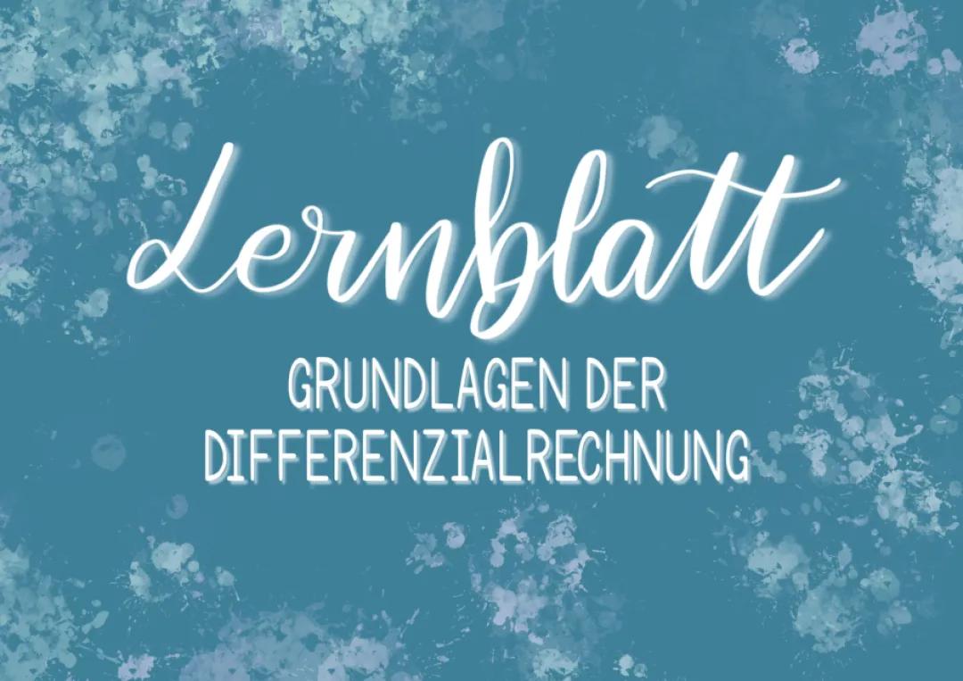 Einführung in die Grundlagen der Differenzialrechnung