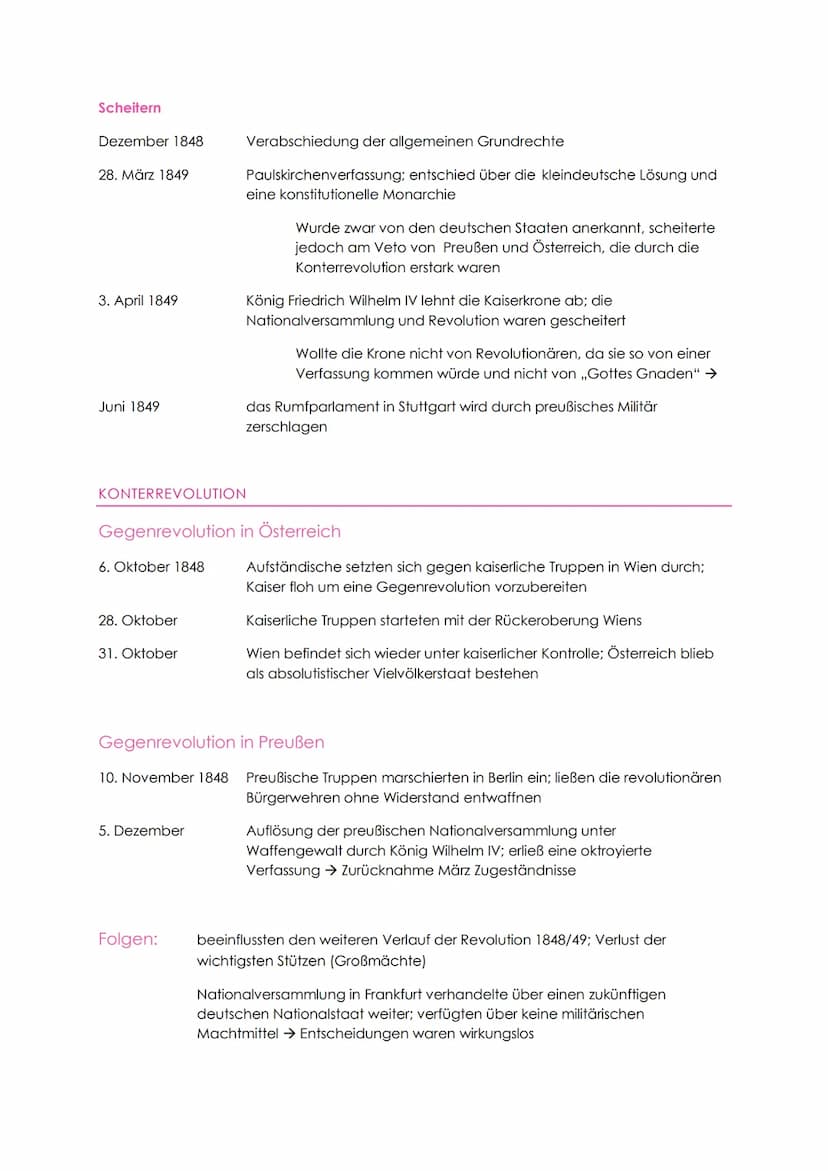 DEUTSCHE REVOLUTION 1848/49
ZEITSTRAHL
Frühjahr 1848 Die Februarrevolution in Frankreich löst auch in Deutschland Unruhen aus
Metternich fli