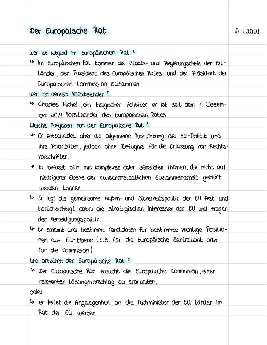 Der Europäische Rat
Wer ist Mitglied im Europäischen Rat ?
4 Im Europäischen Rat kommen die Staats- und Regierungschefs der EU-
Länder, der 