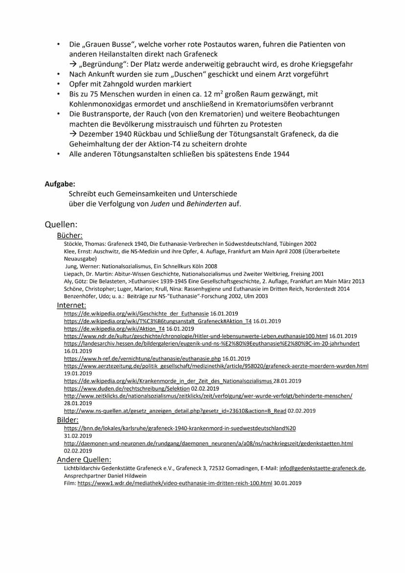 ➤ ,,Euthanasie" bedeutet ursprünglich ,,guter Tod",
dieser Begriff wurde von den
Nationalsozialisten missbraucht
► ,,Aktion-T4" (Tiergartens
