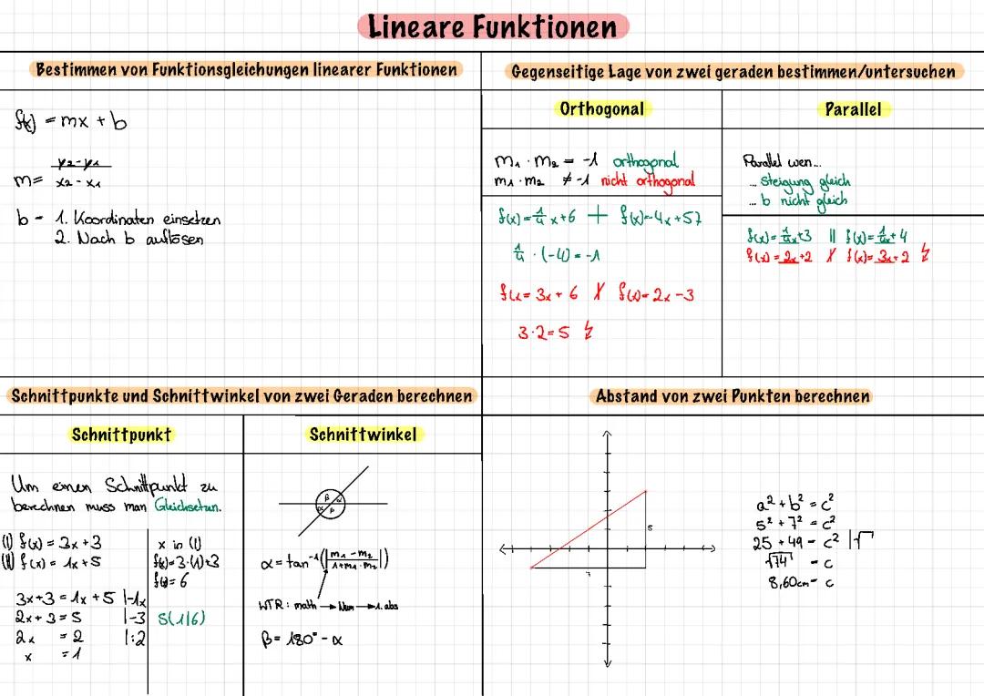 Lineare Funktionen 1