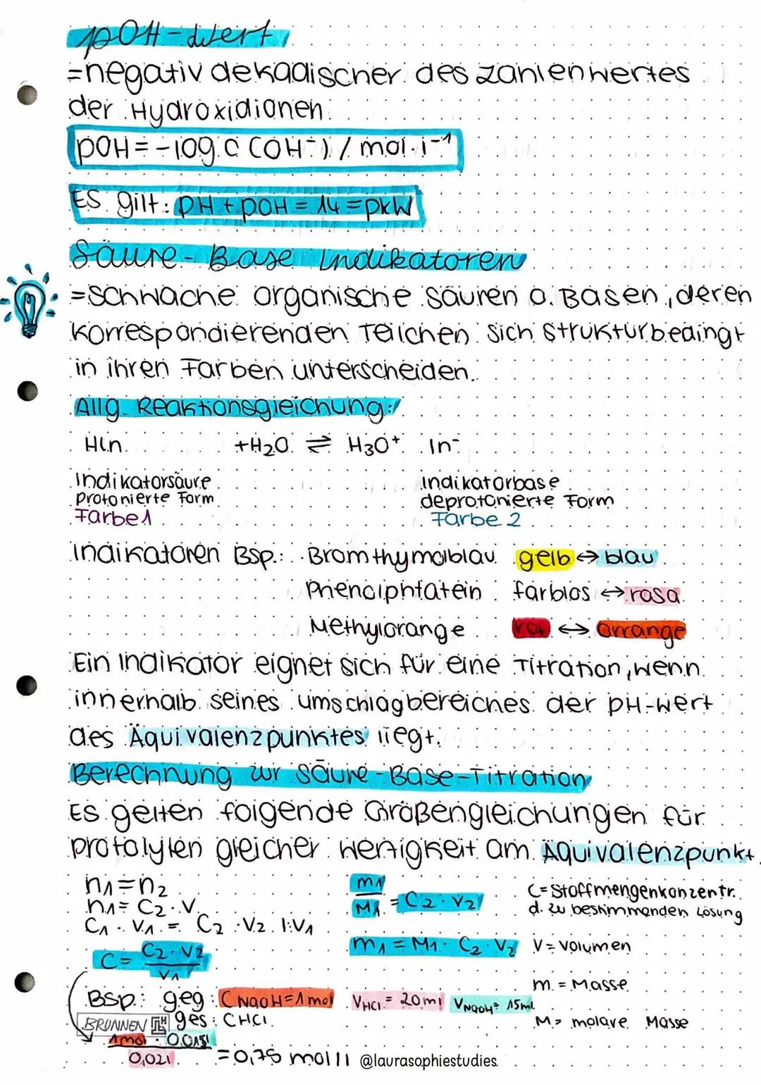 @laurasophiestudies
Saure-Base THEORIE
Definition
nach Art
enius
11 Elektrolytische Dissol Atian".
Säuren Stoffe, die in wässrigen Lösungen 