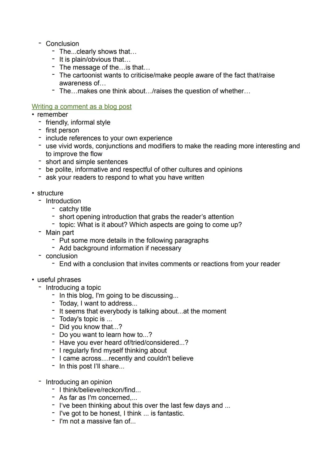 English exam 11.3
Contents
writing an cartoon analysis
- writing a comment as a blog post
Linking words/sentence connectors
Analysis
• remem