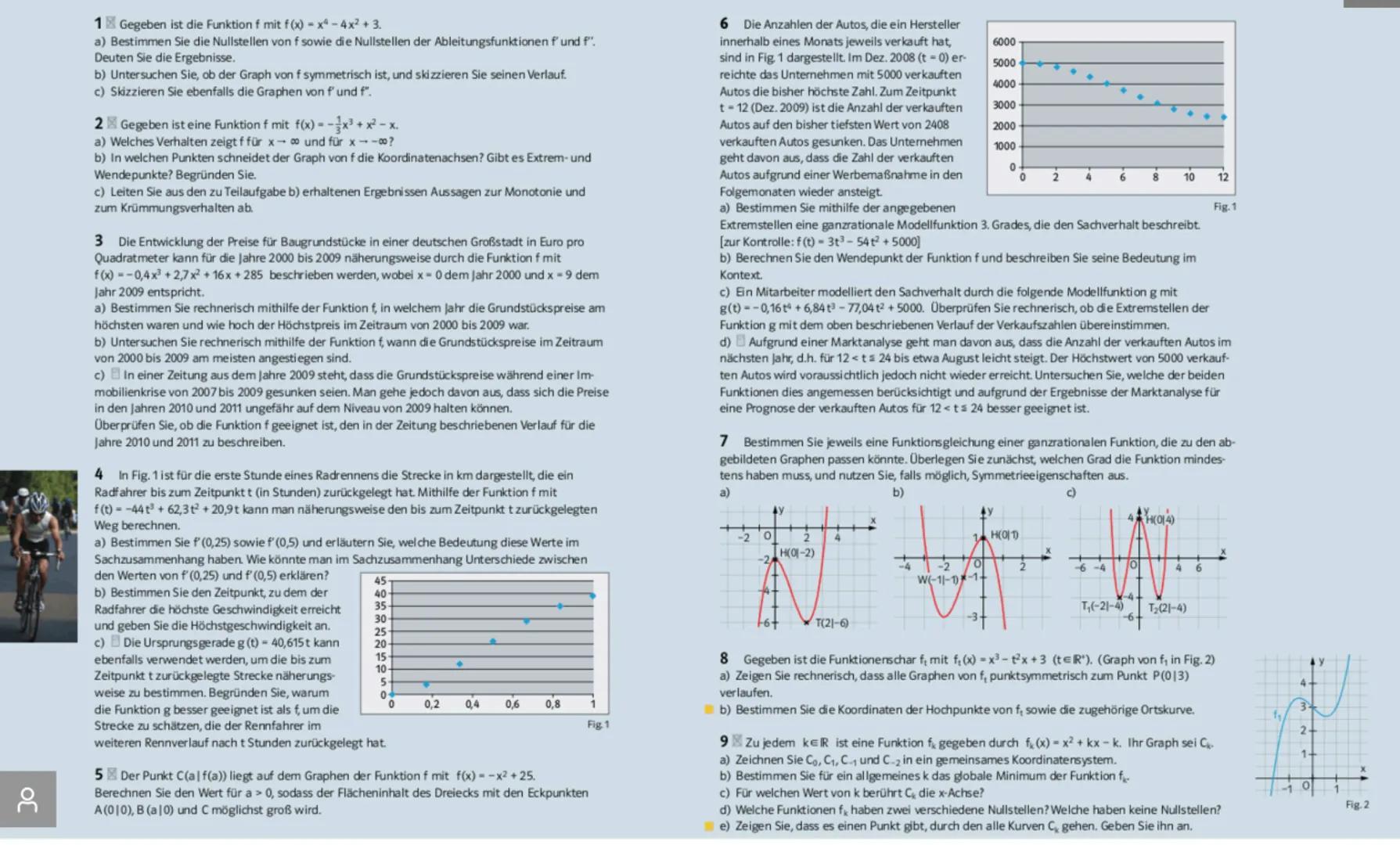 # EIGENSCHAFTEN GANZRATIONALER FUNKTIONEN

## THEMEN

- WISSEN AUS DER EF ZUR ABLEITUNG
- KRÜMMUNGSVERHALTEN BESTIMMEN
- HOCH- UND TIEFPUNKT