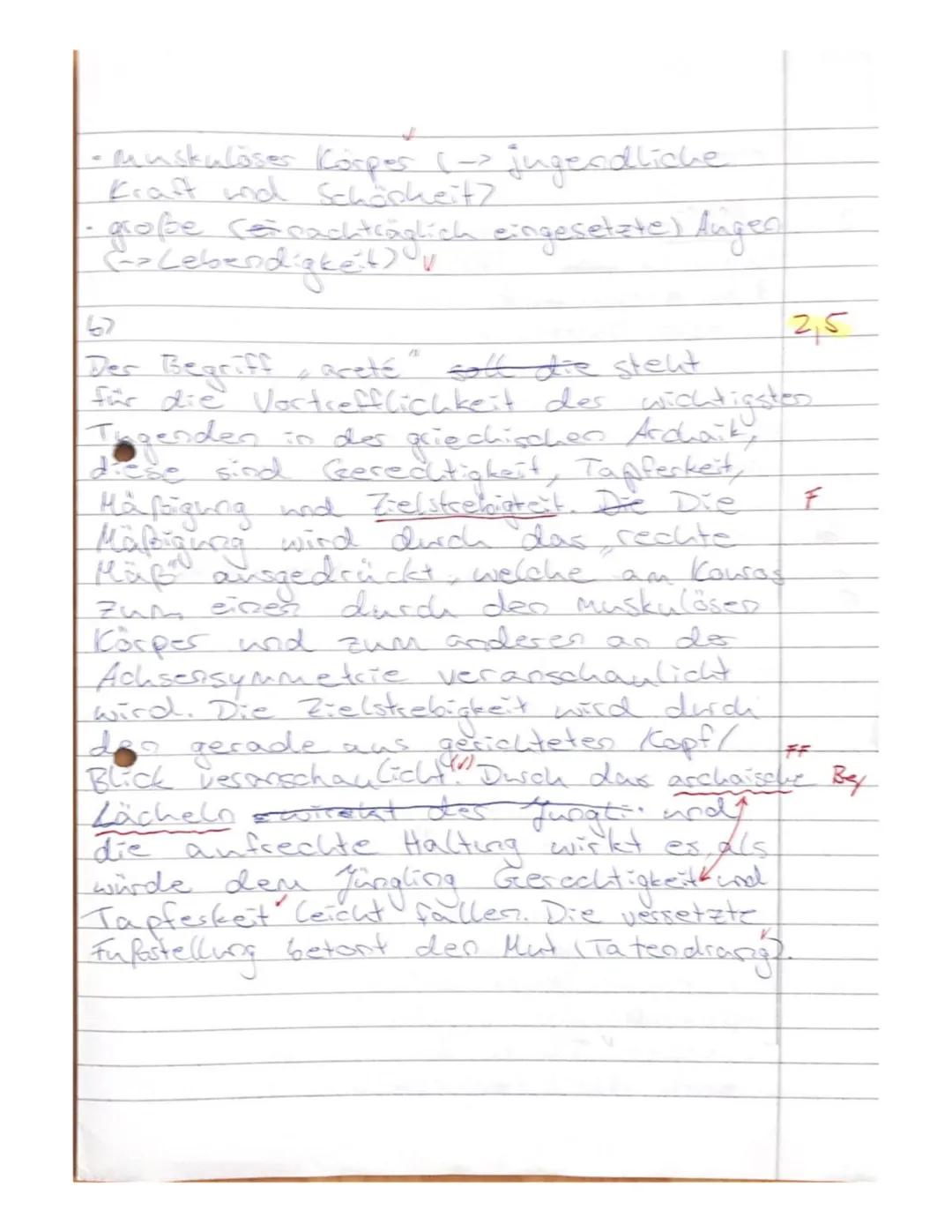 Bildende Kunst
Kursstufe
Kappler
Klausur Nr. 1 zum Schwerpunktthema „Verkörperungen"
Name: Jacqueline
Verrechnungspunkte: 20,5 Notenpunkte: 