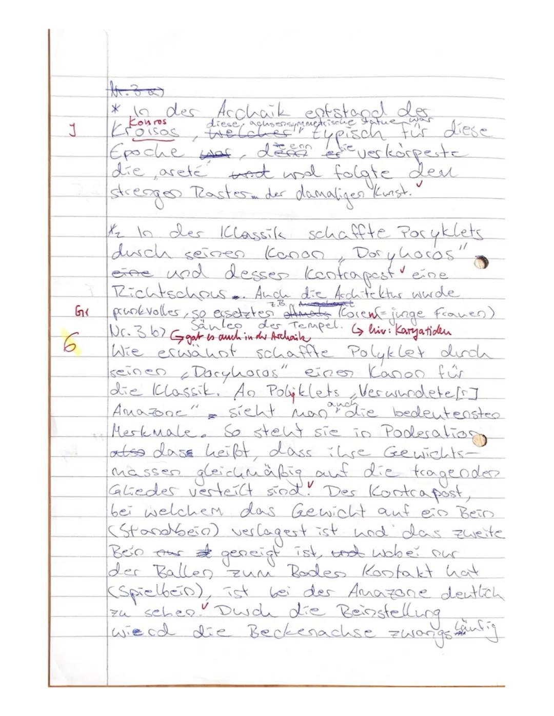 Bildende Kunst
Kursstufe
Kappler
Klausur Nr. 1 zum Schwerpunktthema „Verkörperungen"
Name: Jacqueline
Verrechnungspunkte: 20,5 Notenpunkte: 