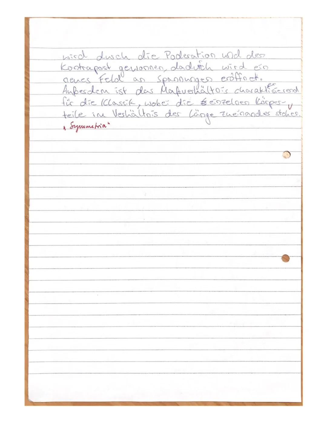 Bildende Kunst
Kursstufe
Kappler
Klausur Nr. 1 zum Schwerpunktthema „Verkörperungen"
Name: Jacqueline
Verrechnungspunkte: 20,5 Notenpunkte: 