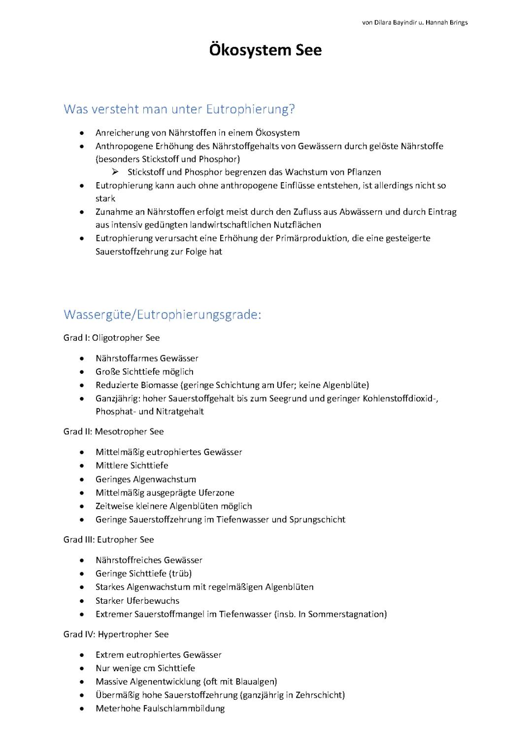 Eutrophierung 