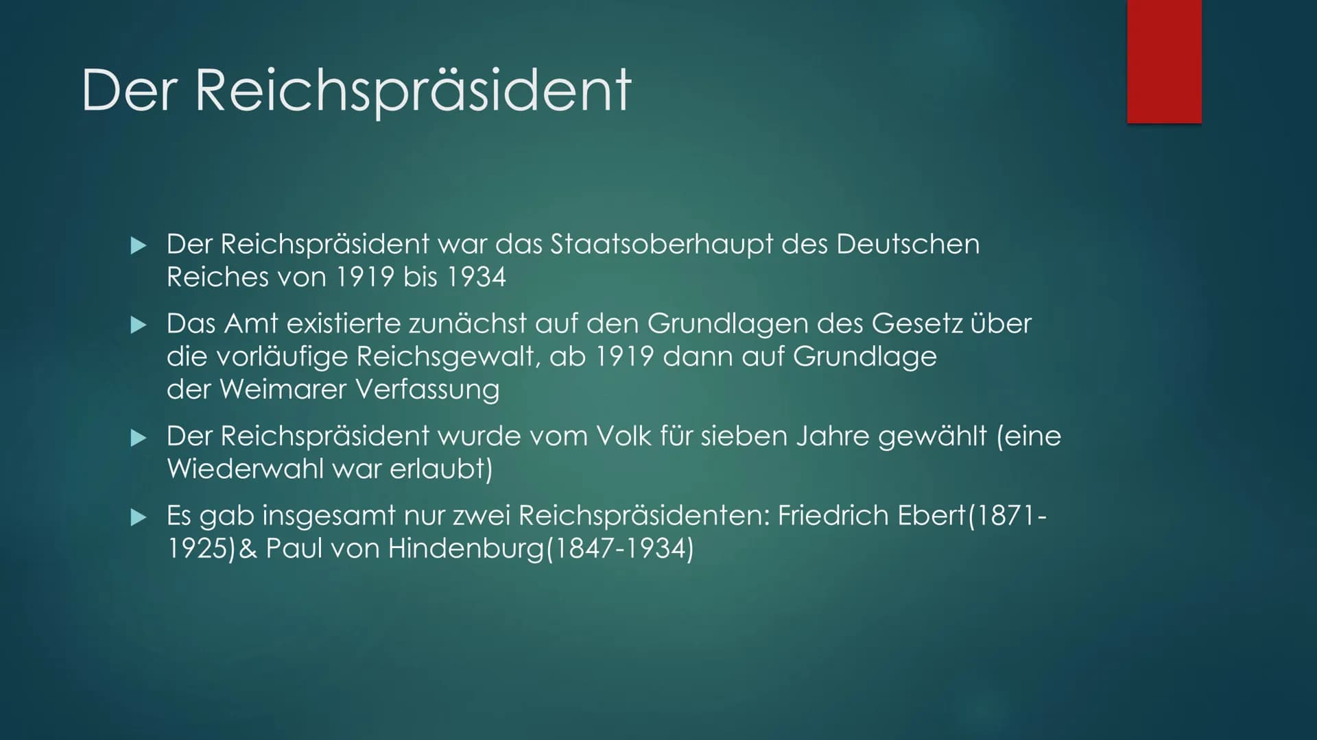 Der Bundespräsident
VON DEUTSCHLAND Bundespräsident Voraussetzungen
► Deutscher Staatsbürger/in
►Besitz des Wahlrechtes zum Bundestag
Mindes