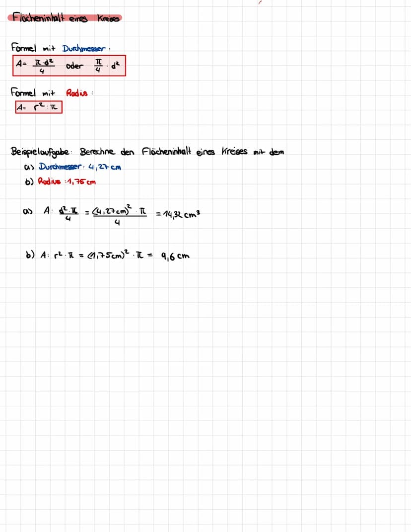 Berechnung an einem Kreis
Man kann feststellen, das der Umfang u und der
Durchmesser eines Kreises proportional zueinander sind,
das heißt u
