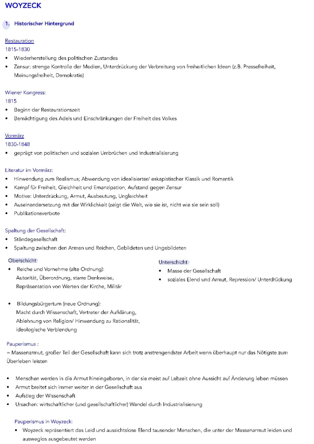Woyzeck historischer Hintergrund 