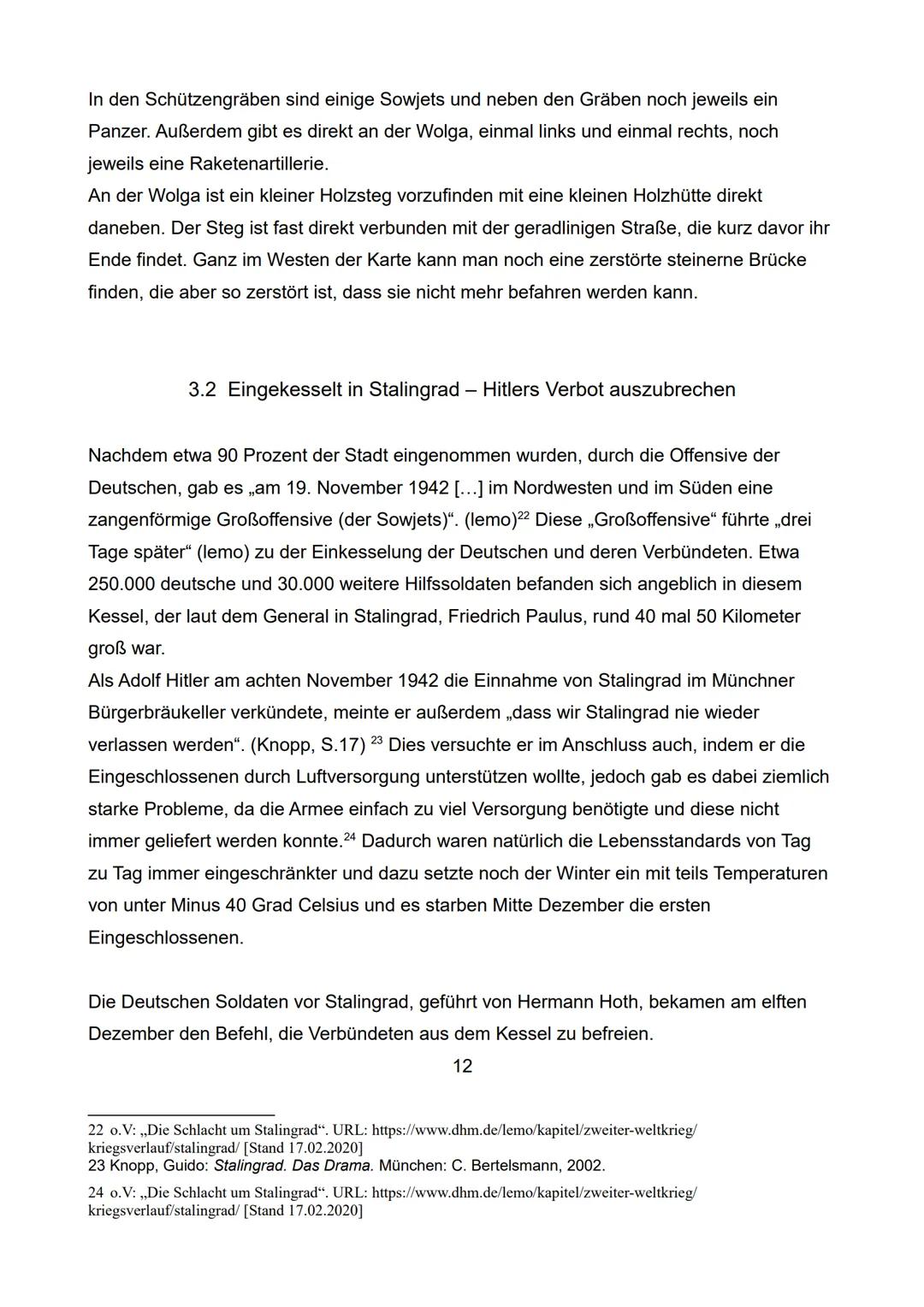 Komplexe Leistung
im Fach Geschichte
zum Thema:
,,Sind die deutschen Verluste in der Schlacht
von Stalingrad ein Fehler von Hitlers Befehlen