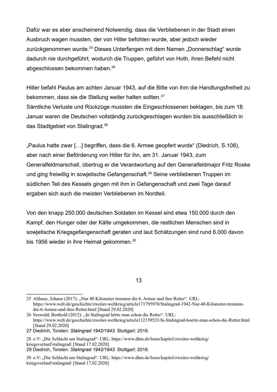 Komplexe Leistung
im Fach Geschichte
zum Thema:
,,Sind die deutschen Verluste in der Schlacht
von Stalingrad ein Fehler von Hitlers Befehlen