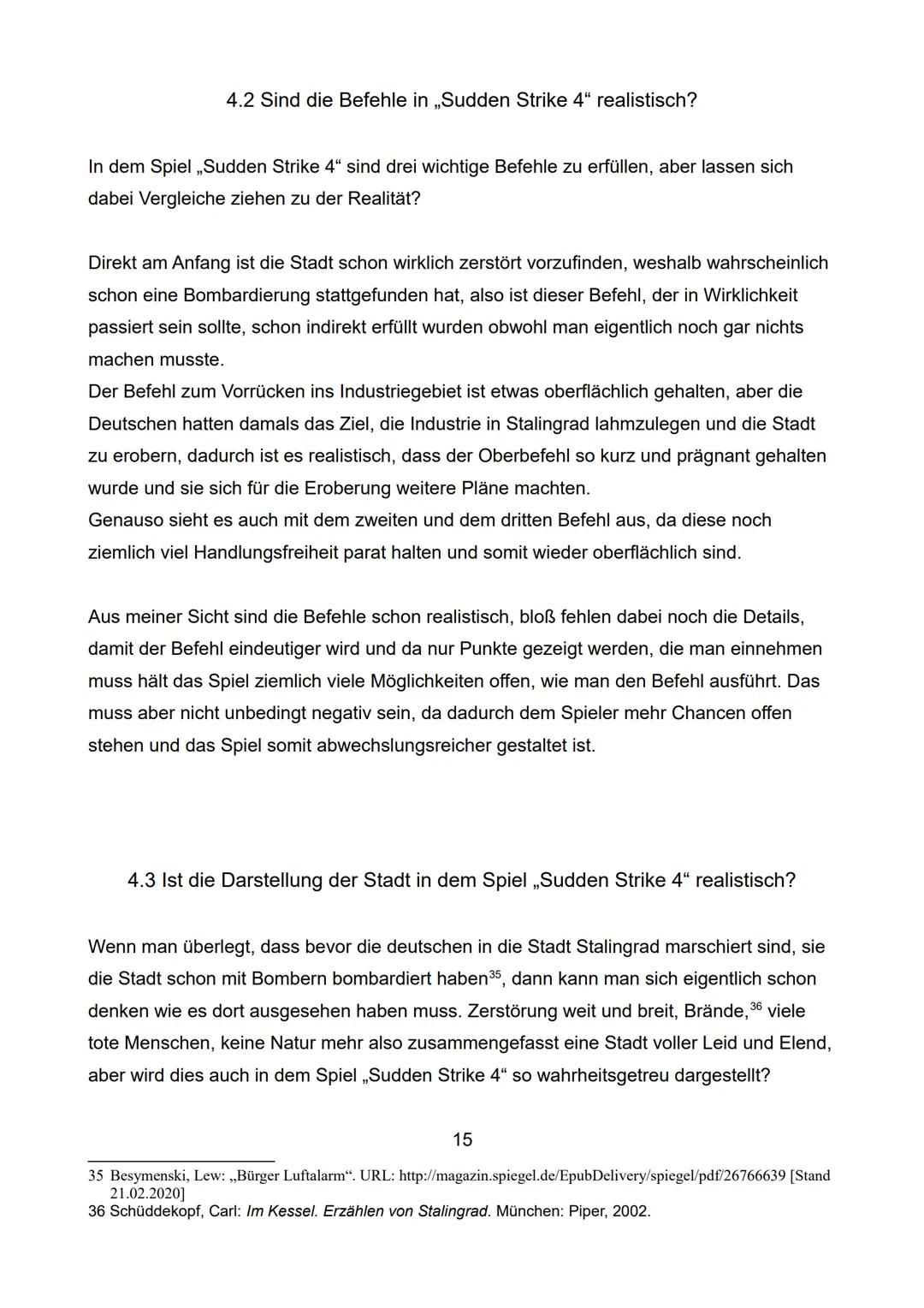 Komplexe Leistung
im Fach Geschichte
zum Thema:
,,Sind die deutschen Verluste in der Schlacht
von Stalingrad ein Fehler von Hitlers Befehlen