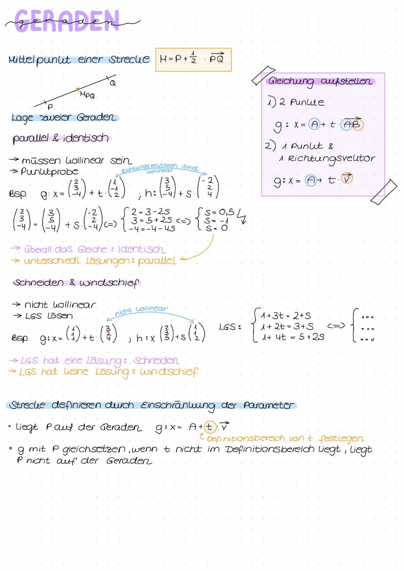 LANGEN UND WINKEL
Länge eines Velitors
lal= √a₁²³ + a₂²+ a²²²
2
2
|BC| = -√ (c₂b₂)² + (c₂-b₂)² + (C3-b3) ²
Winkel zwischen Velitoren
a. b
co