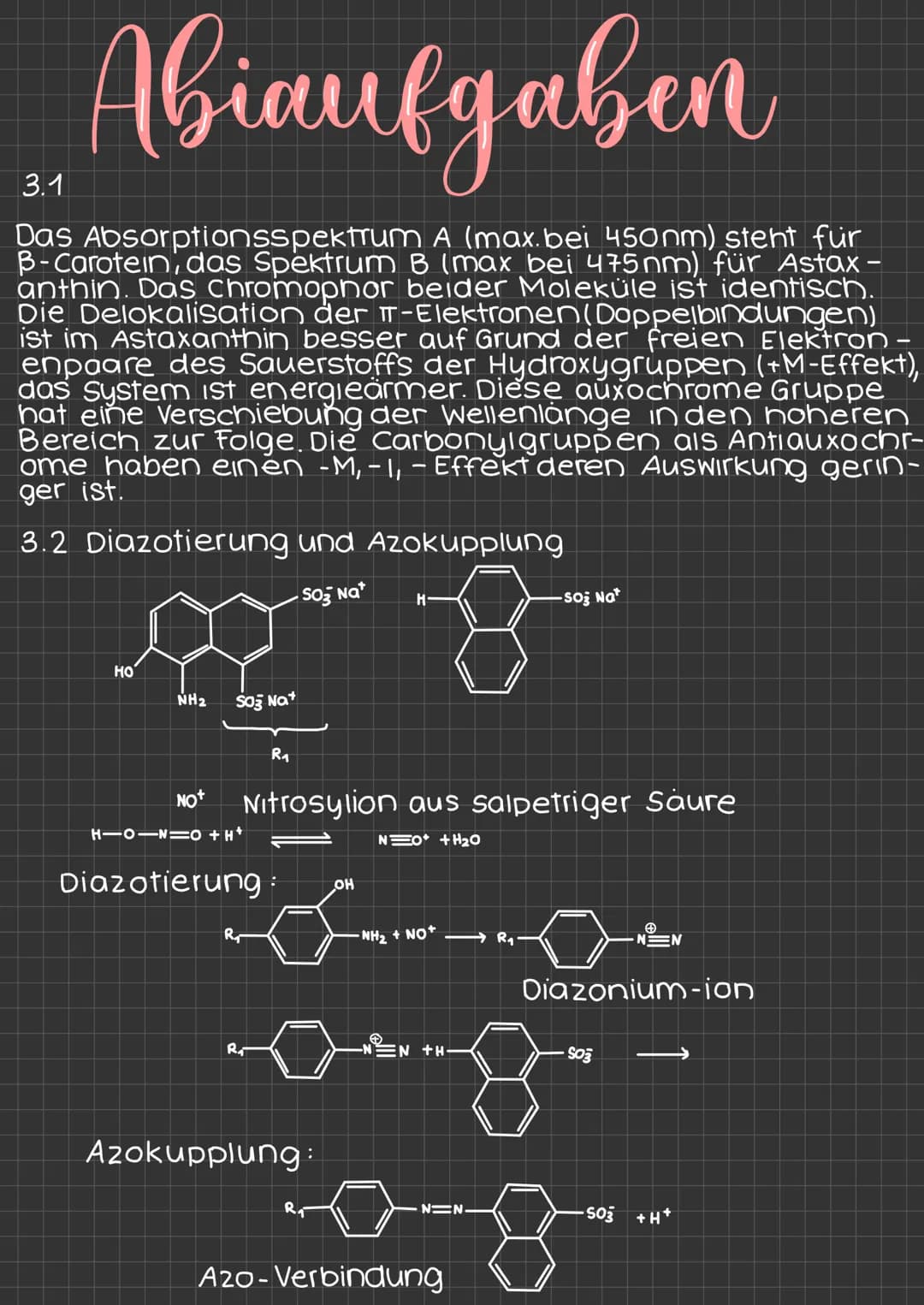 Abitur 2017 C1 - Lachs
Das Fleisch von Wildlachsen ist dunkelrot gefärbt, da die Fische den
Farbstoff Astaxanthin mit ihrer Nahrung aufnehme