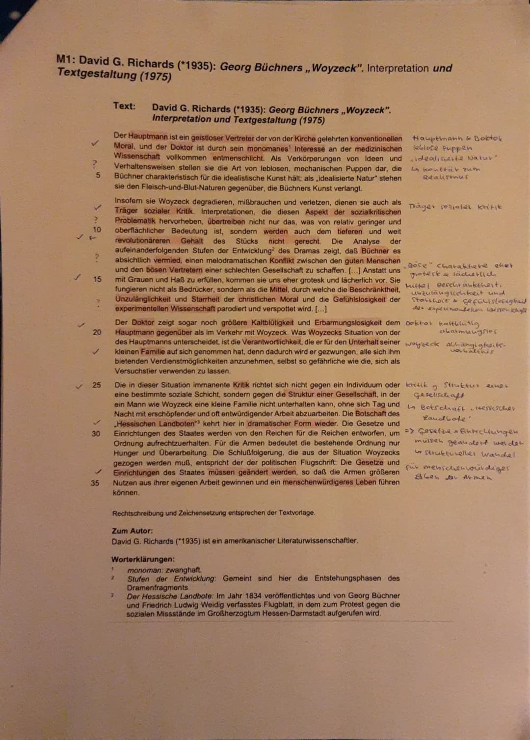 Klausur unter Abiturbedingungen (315 Minuten)
Name:
Hinweise:
Lesen Sie zunächst die bereitstehenden zwei Aufgaben ,,Woyzeck"
und ,,Lyrik" g