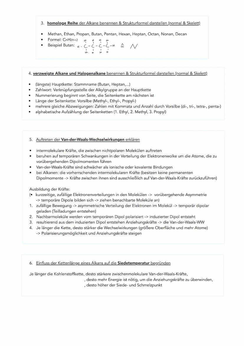 THEMEN:
1. Definition: organische Verbindung (Abgrenzung zur anorganischen)
2. Reaktionsgleichung für vollständige Verbrennung von Alkanen
3