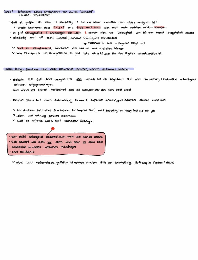 THEODIÊÈO FRAGE
= rationale Rechtfertigung des Glaubens an die Existenz eines gütigen und allmächtigen
Gott angesichts von übel und Leid in 