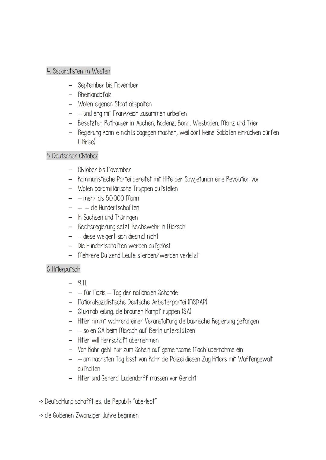 krisenjahr 1923 - welche probleme gab es?
1. Besetzung des Ruhrgebiets
Januar 1923-Streit mit den Siegermächten
Deutschland muss Reparations