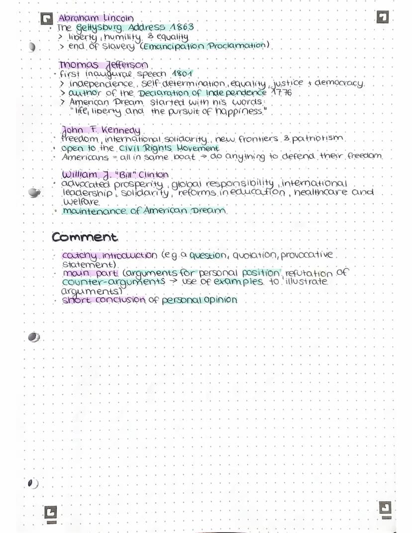 2. Englisch GK Klausur
→ analysing political speeches
4.) Einleitungssatz
Redner/in
• Titel.
Ort
Datum
Publikum
• Anlass.
• zentrales Thema.