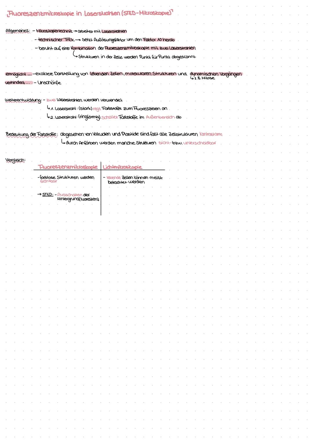 Lichtmikroskopie.
Objekt wird durch Kombination von zwei Linsensystemen vergrößert →Objektiv Liefert größeres Zwischenbild, dieses wird vom 