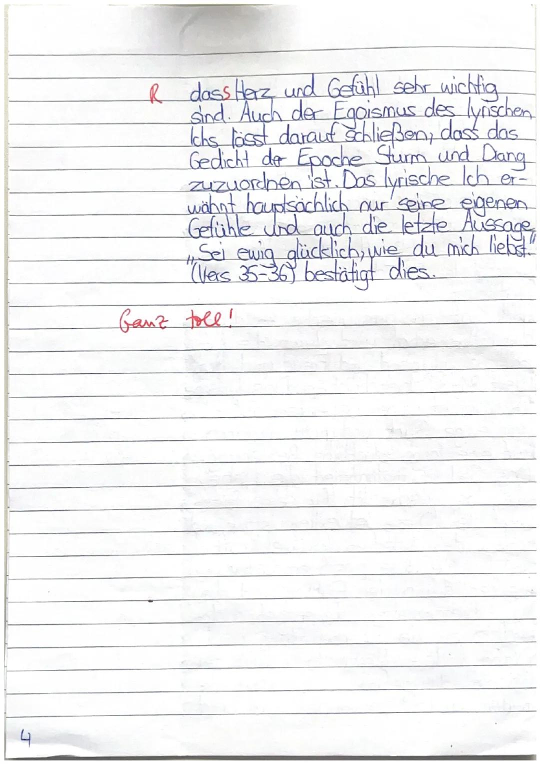 Jule Sophie Graw Deutsch-Klausur Nr.4.
Das GedichtMaifest" aus dem Jahr
1771 von Johann Wolfgang
von Goethe
handelt von der Liebe, die das l