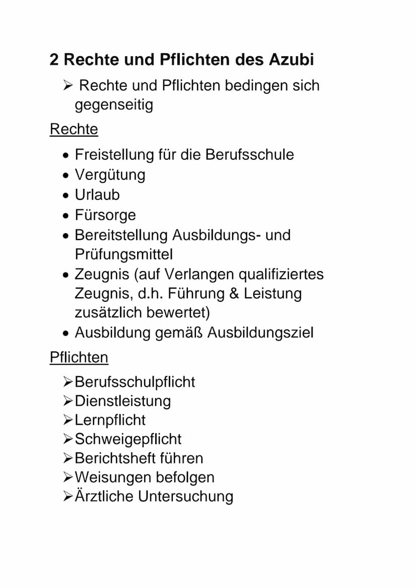 Orientierung in Ausbildung und Beruf
1 Ausbildung nach Vertrag
Gesetzlich geregelter Anspruch auf einen
schriftlichen Ausbildungsvertrag, de