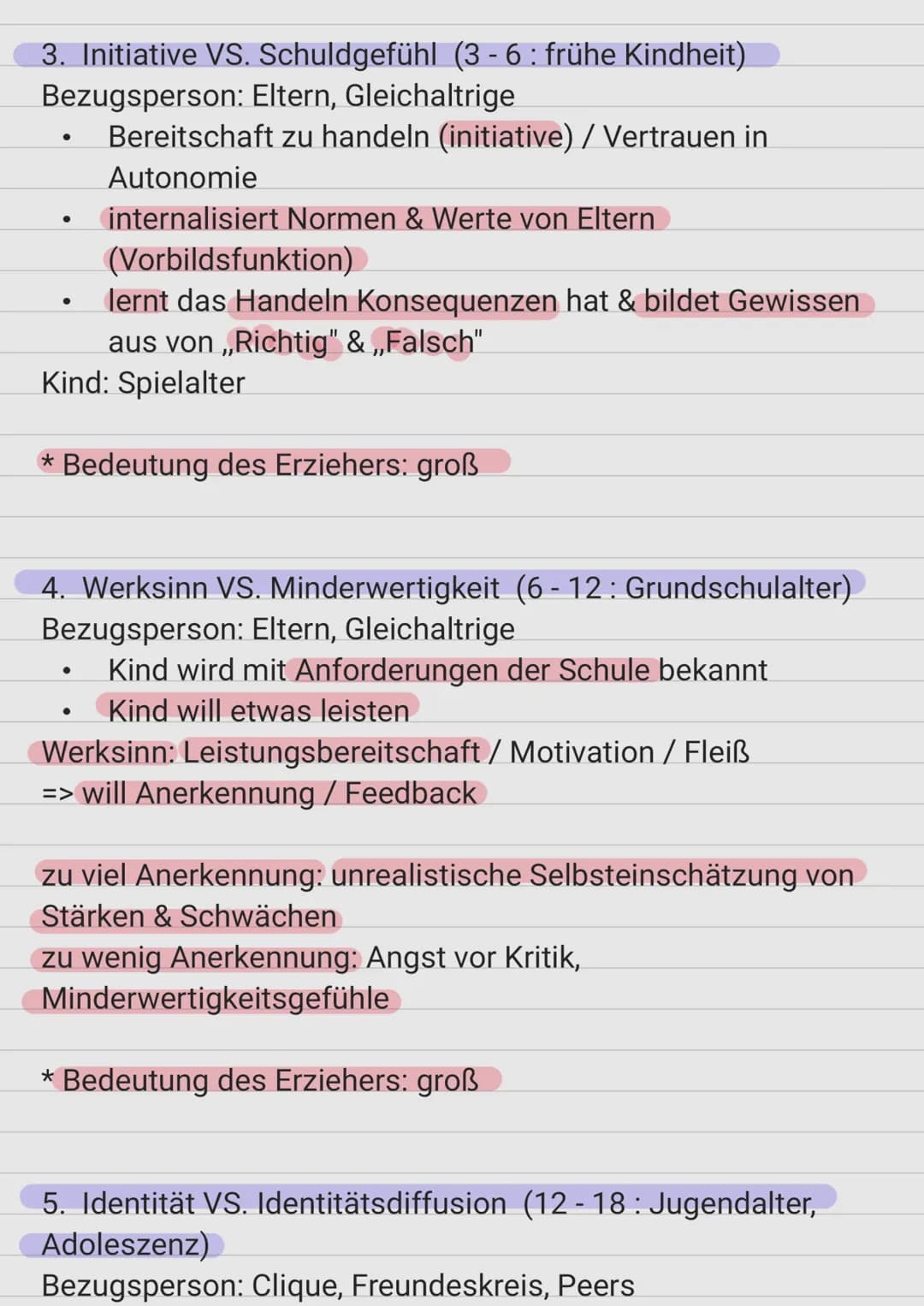 Identität:
Erikson: (1902-1993)
deutsch-amerikanischer Psychoanalytiker
●
Modell:
●
●
●
psychosozial (innere psychische & äußere Prozesse
be
