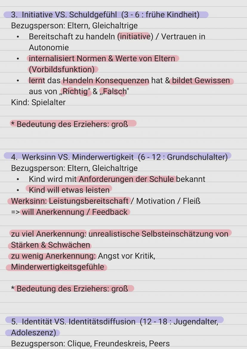 Identität:
Erikson: (1902-1993)
deutsch-amerikanischer Psychoanalytiker
●
Modell:
●
●
●
psychosozial (innere psychische & äußere Prozesse
be