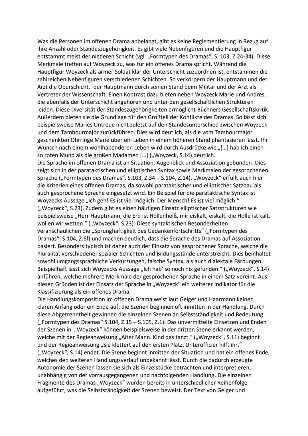 Literarische Erörterung "Woyzeck - ein offenes Drama?"
Erörtert, inwieweit das Drama ,,Woyzeck" als ein offenes Drama bezeichnet werden kann