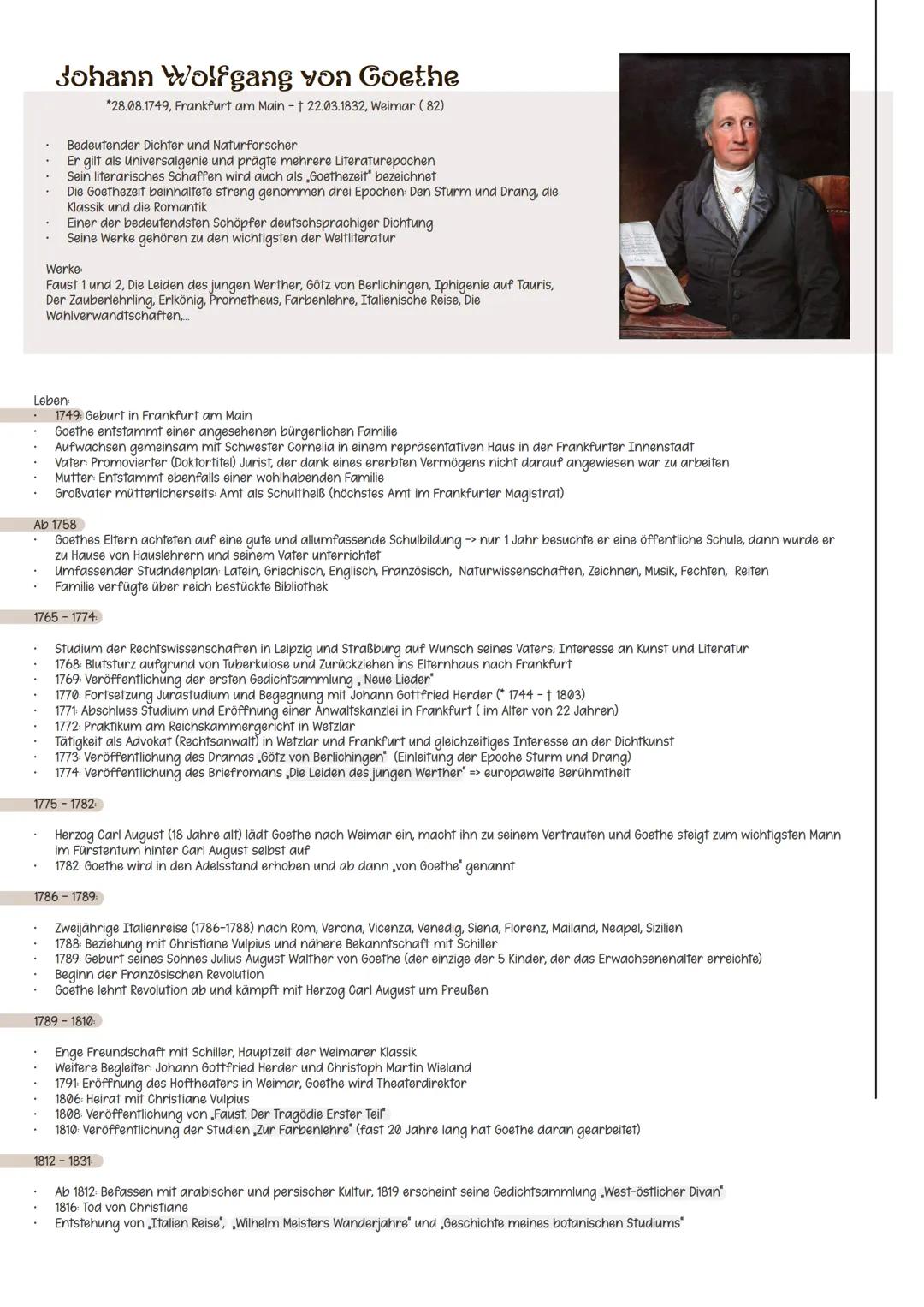 # Johann Wolfgang von Goethe
*28.08.1749, Frankfurt am Main† 22.03.1832, Weimar (82)

*   Bedeutender Dichter und Naturforscher
*   Er gilt 