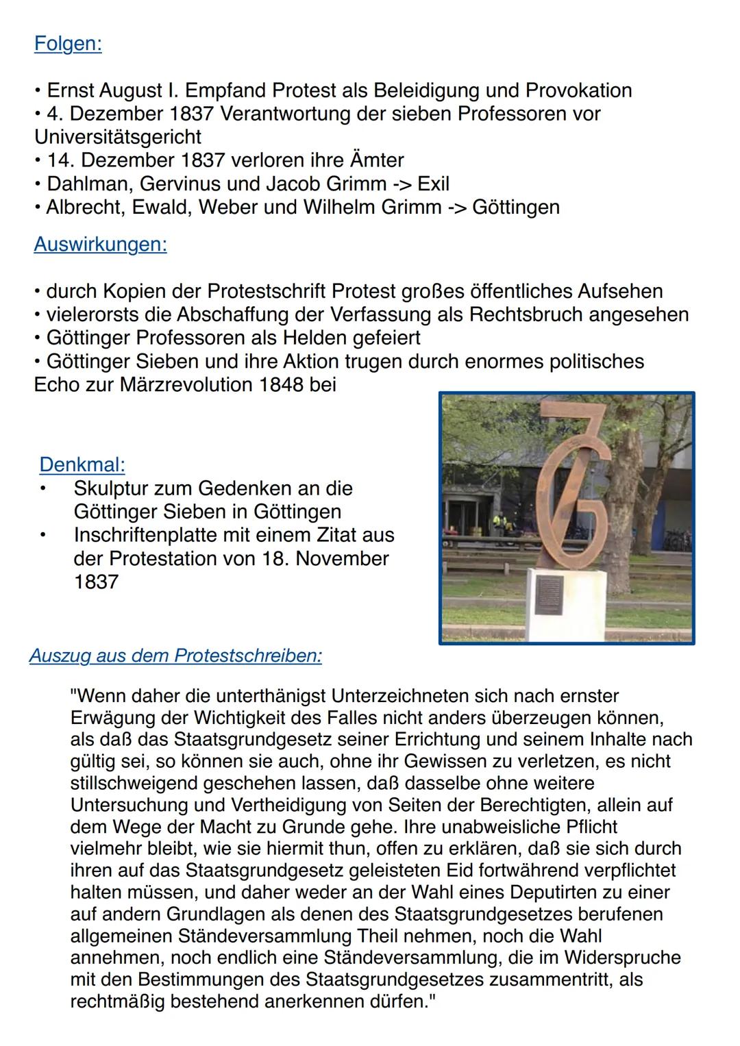 ●
●
Göttinger Sieben
Mitglieder:
●
Proteste:
von Rümeysa
Wilhelm Grimm
Jacob Grimm
Wilhelm Eduard Albrecht
Friedrich Christoph Dahlmann
Geor