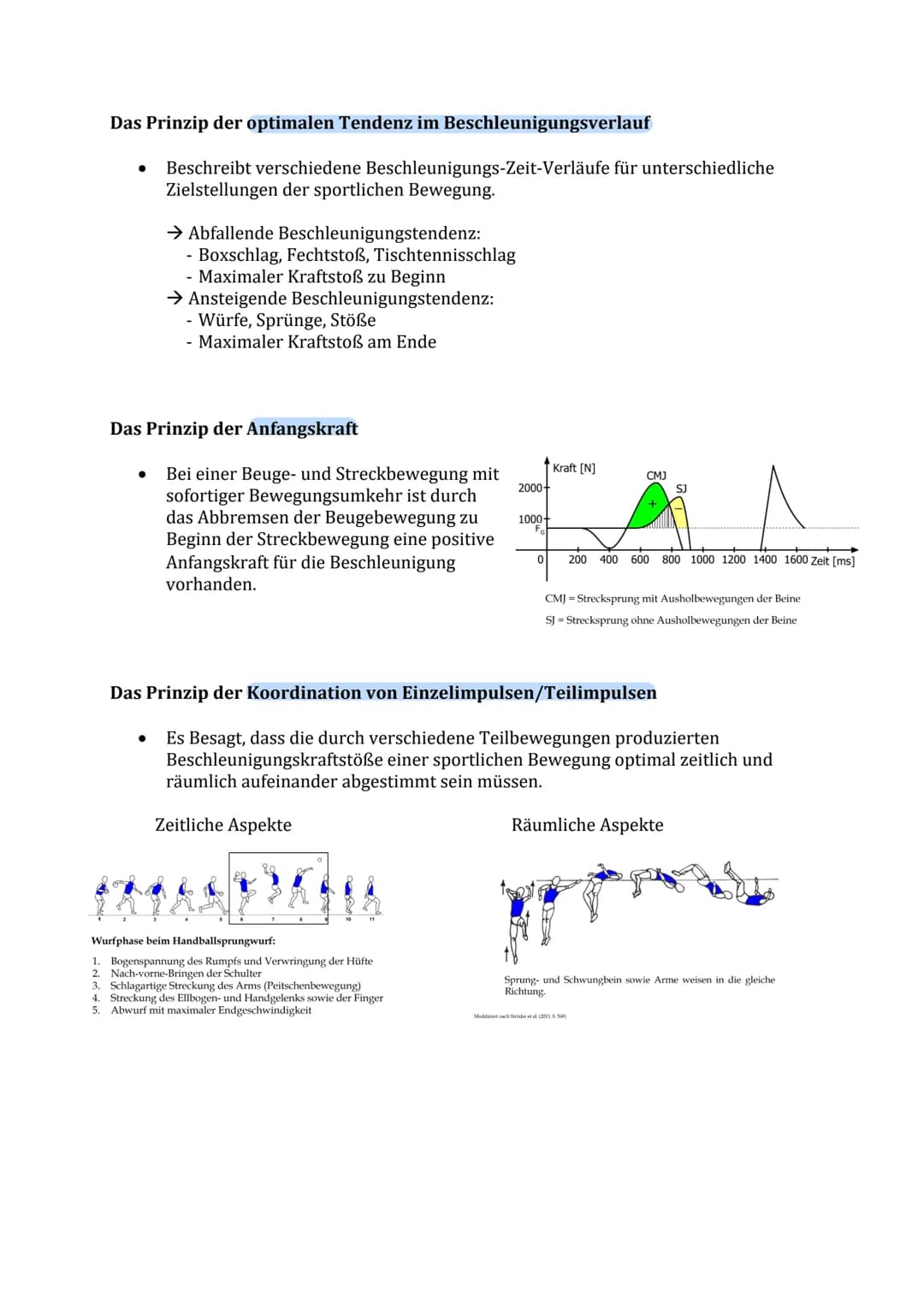 Lernzettel Sport Theorie Nr. 1
Biomechanik Definition:
Die Biomechanik des Sports hat die Beschreibung und Erklärung der Erscheinungen und
U