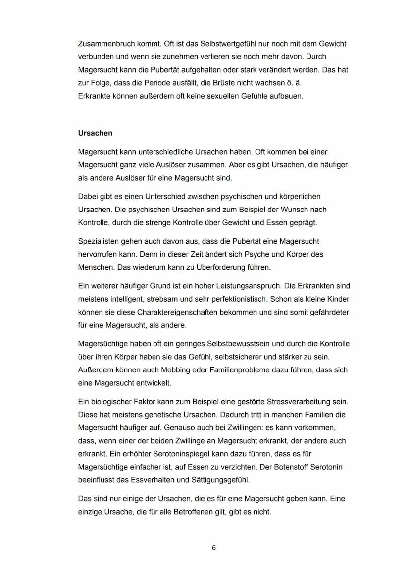 Note: sehr
MAGERSUCHT
Projektarbeit Ernährungslehre
gut
(
07.02.21
STUFE 11
LUISA
LEHRERIN: FRAU
Abgabetermin: 07.01.2021 Inhaltsverzeichnis