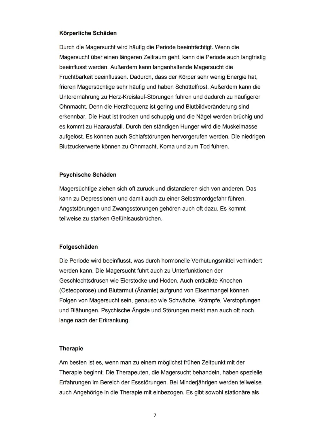 Note: sehr
MAGERSUCHT
Projektarbeit Ernährungslehre
gut
(
07.02.21
STUFE 11
LUISA
LEHRERIN: FRAU
Abgabetermin: 07.01.2021 Inhaltsverzeichnis