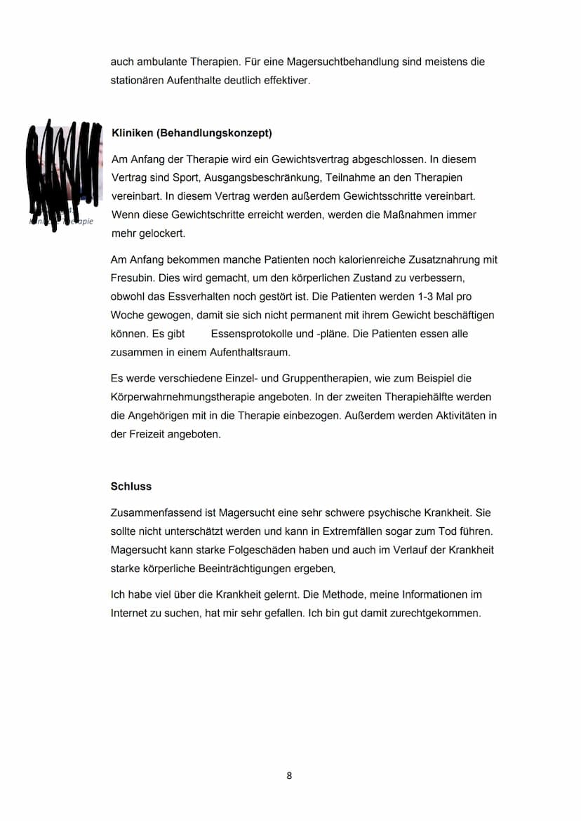 Note: sehr
MAGERSUCHT
Projektarbeit Ernährungslehre
gut
(
07.02.21
STUFE 11
LUISA
LEHRERIN: FRAU
Abgabetermin: 07.01.2021 Inhaltsverzeichnis