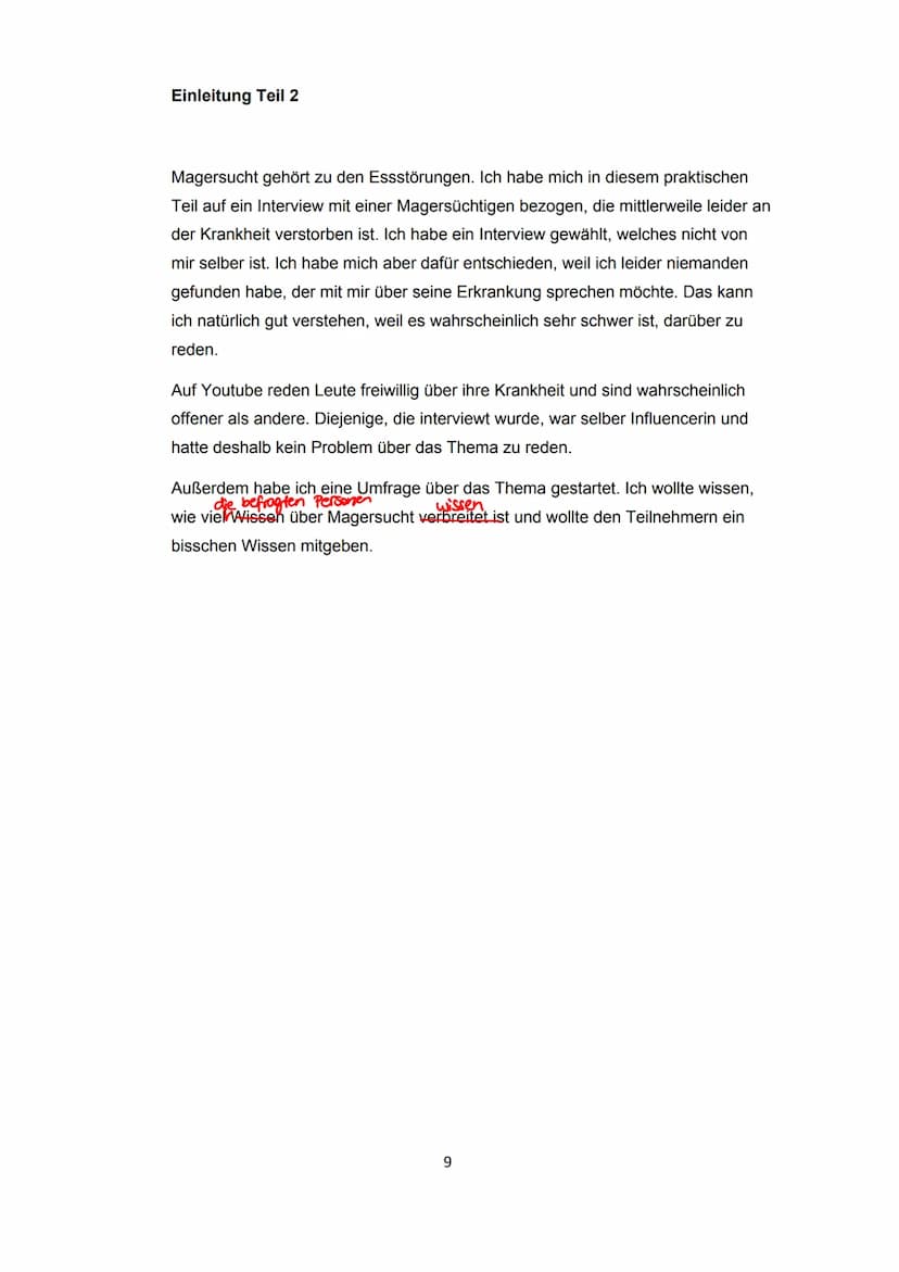 Note: sehr
MAGERSUCHT
Projektarbeit Ernährungslehre
gut
(
07.02.21
STUFE 11
LUISA
LEHRERIN: FRAU
Abgabetermin: 07.01.2021 Inhaltsverzeichnis