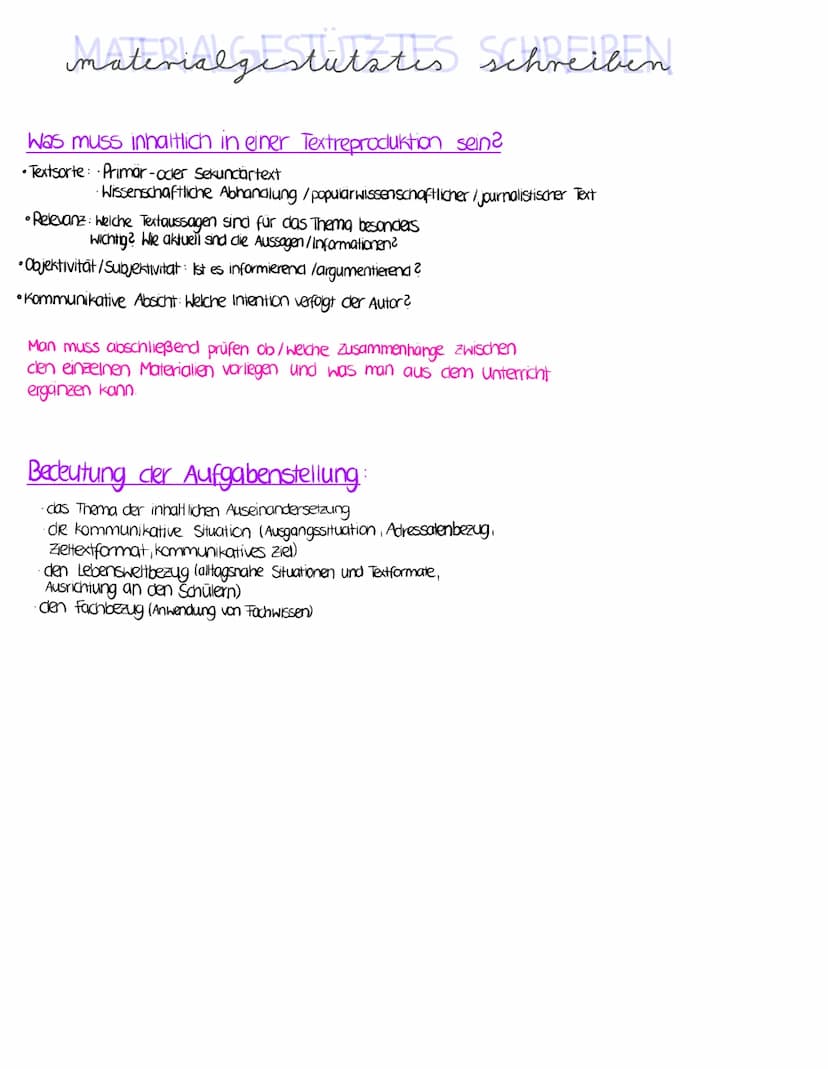 material gestatates Schreiben
informierendes materialgestütztes
Schreiben
Erkundung von Themen und Sachverhalten, über
die der Leser so info