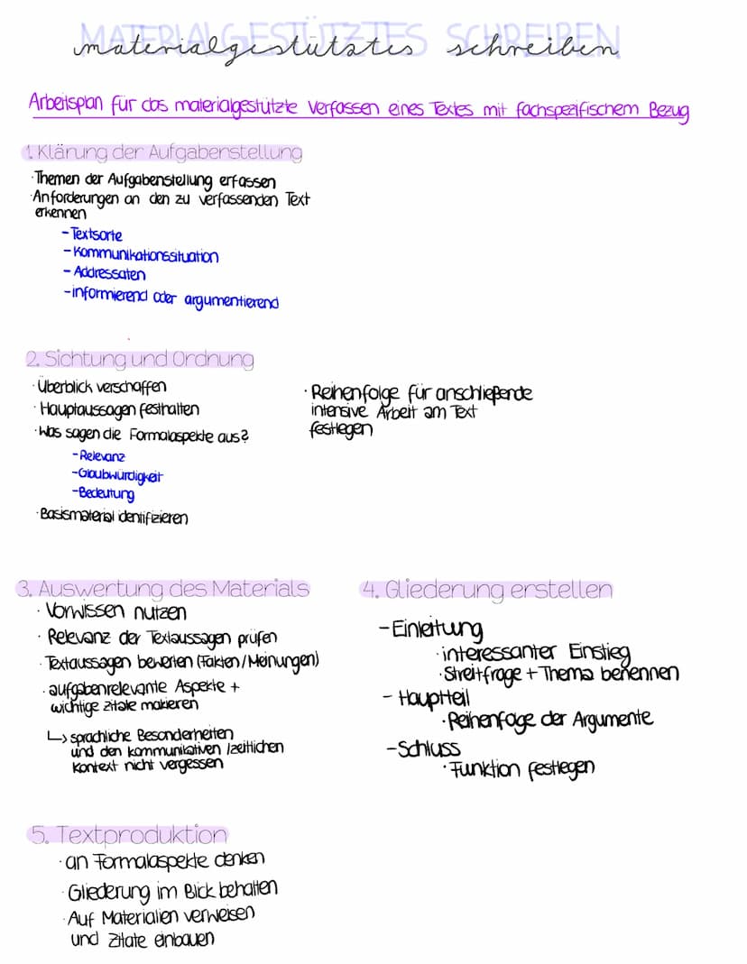 material gestatates Schreiben
informierendes materialgestütztes
Schreiben
Erkundung von Themen und Sachverhalten, über
die der Leser so info