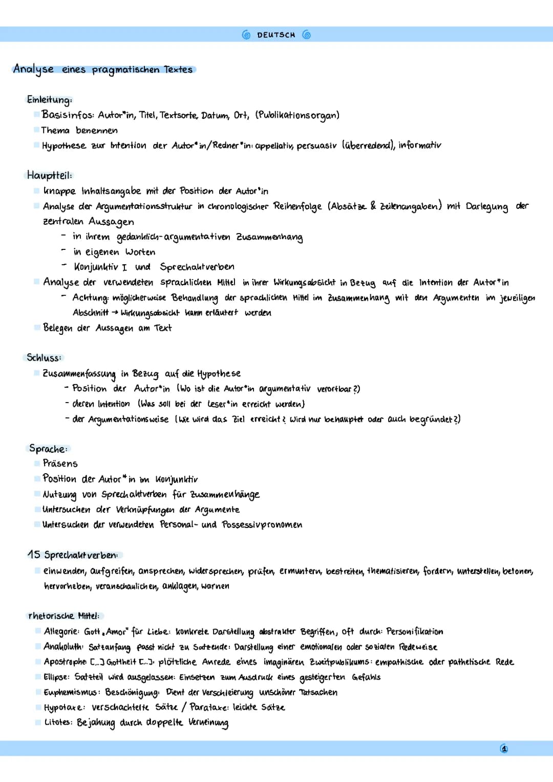 Analyse eines pragmatischen Textes und Generationenkonflikte
