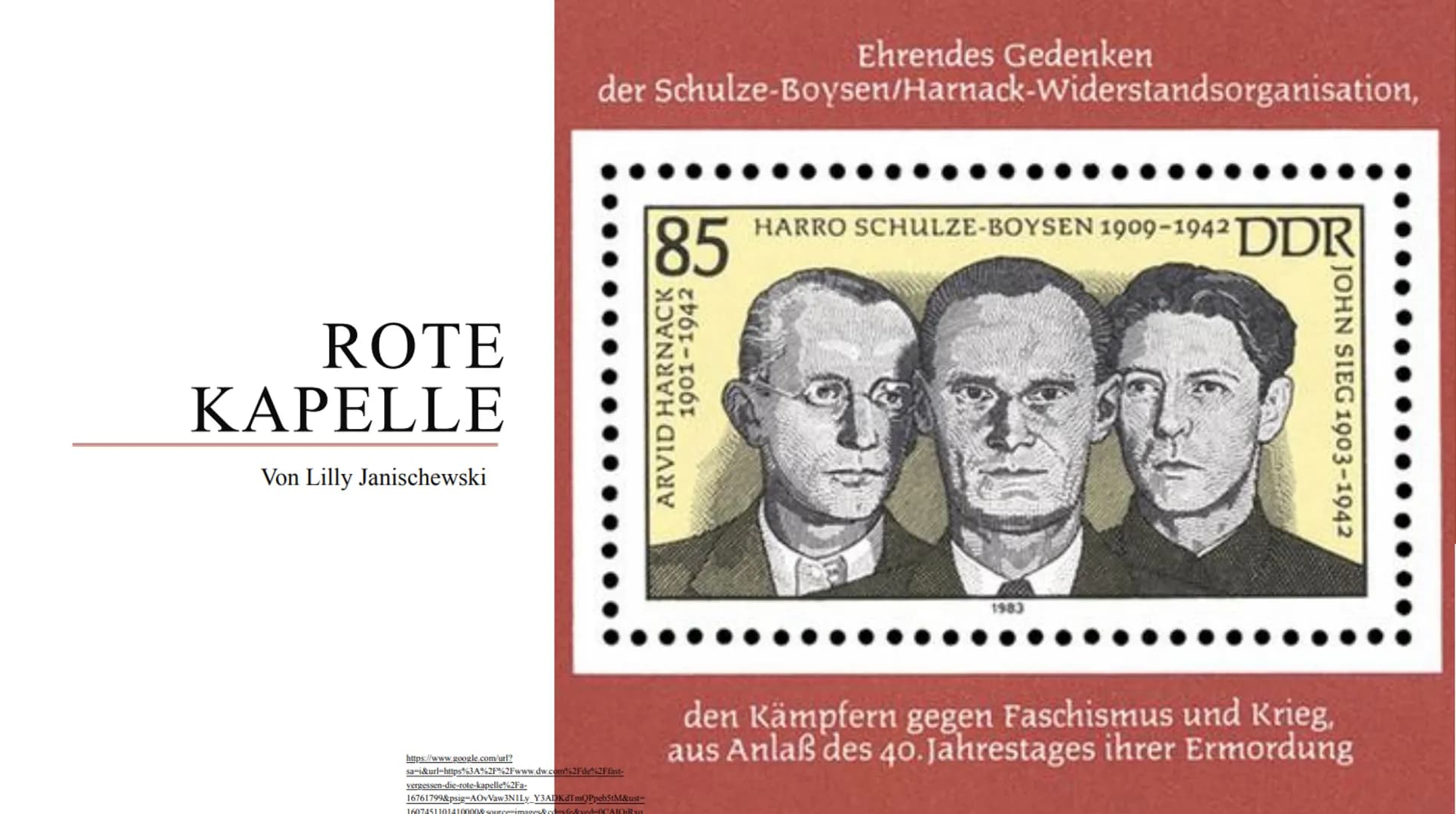 HTTPS://WWW.YOUTUBE.COM/WATC
44.30
V=08AGL8OYT Lilly Janischewski
Die Widerstandsgruppe ,,Rote Kapelle"
Widerstandsbewegung durch alle Schic